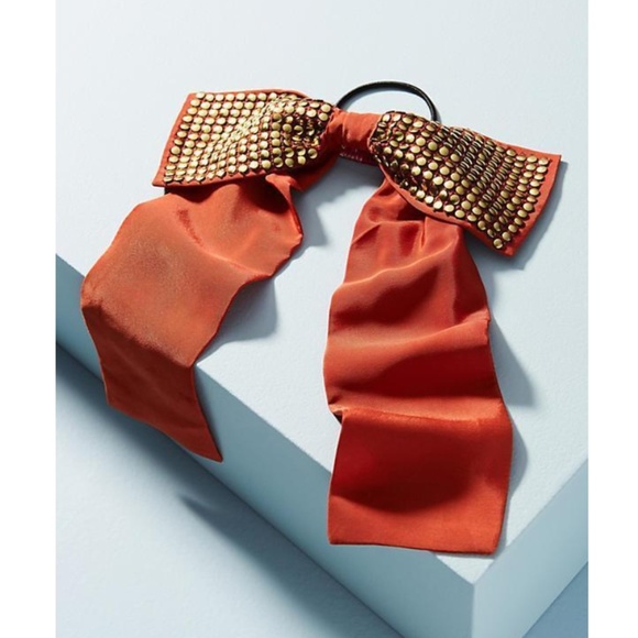 Anthropologie Accessories - ANTHROPOLOGIE Studded Silk Bow Pony Holder